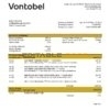 Switzerland Vontobel bank statement template in Word and PDF format