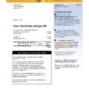United Kingdom EDF utility bill template in Word and PDF format (3 pages)