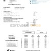 United Kingdom Northumbrian Water utility bill template in Word and PDF format, version 2