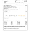 United Kingdom Oldham council tax bill template in Word and PDF format