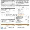 USA Texas AT&T telecommunications utility bill template in Word and PDF format