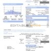 USA California Santa Clarita Water Division (SCWD) utility bill template in Word and PDF format