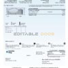USA Texas Center Point Energy utility bill template in Word and PDF format