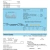 USA North Carolina City of Charlotte water utility bill template in Word and PDF format