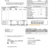 USA Ohio City of Columbus utility bill template in Word and PDF format
