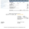 USA California PG&E (Pacific Gas and Electric Company) utility bill template in Word and PDF format, version 2
