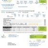 USA California FireSide natural gas utility bill template in Word and PDF format
