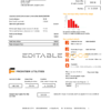 USA Texas Frontier Utilities utility bill template in Word and PDF format