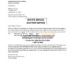 USA Lancaster Water service utility bill shutoff notice, Word and PDF template