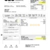 USA OEC electricity utility bill template in Word and PDF format