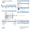 USA Oklahoma City of Broken Arrow utility bill template in Word and PDF format
