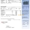 USA Pacific Power utility bill, Word and PDF template, 2 pages