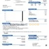 USA Texas City of Corsicana utility bill template in Word and PDF format