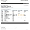 Uganda Cairo bank statement template in Word and PDF format