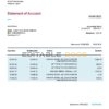 United Kingdom Bitwala bank statement, Word and PDF template