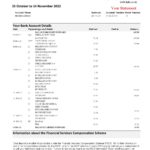 United Kingdom HSBC bank statement, Word and PDF template, 5 pages