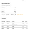 United Kingdom Monese bank statement Word and PDF template, 3 pages