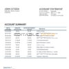 Uzbekistan KDB Bank statement template in Word and PDF format