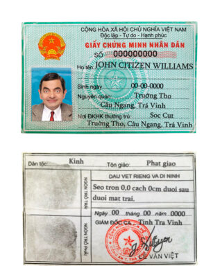 Vietnam ID template in PSD format, fully editable