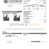 USA Village of Chatham utility bill template in Word and PDF format