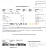 USA Waitsfield Telecom utility bill template in Word and PDF format