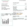 Oman Electricity Transmission Company electricity utility bill template in Word and PDF format