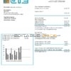 Uruguay UTE Company electricity utility bill template in Word and PDF format