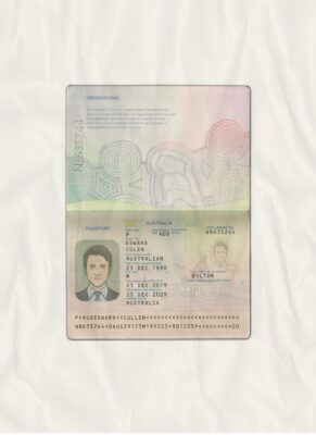 Authentic Australia standard PSD Passport Template