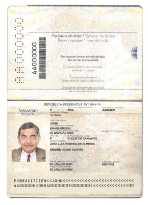 Authentic Brazil PSD Passport Template (2019 – present)