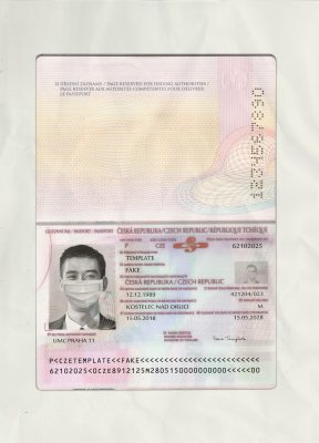 Authentic Czech PSD Passport Template