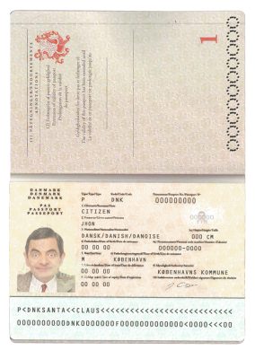 Authentic Denmark PSD Passport Template