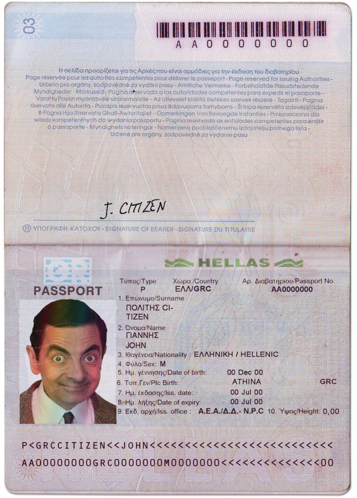 Authentic Greece PSD Passport Template