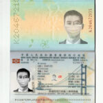 Authentic Hong Kong PSD Passport Template