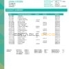 Azerbaijan Amrahbank bank account statement template in Word and PDF format