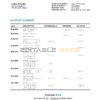 Belgium Keytrade bank statement template in Word and PDF format