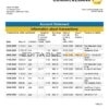 Belize Commerzbank bank statement easy to fill template in Excel and PDF format