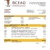 Burkina Faso The Central Bank of West African States bank statement easy to fill template in Excel and PDF format