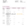 Denmark Arbejdernes Landsbank bank statement template in Word and PDF format