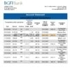 Gabon BGFI bank statement template in Word and PDF format