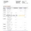 Greece Eurobank Ergasias proof of address bank statement template in Word and PDF format, .doc and .pdf format