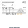 Haiti BRH bank statement template in Word and PDF format
