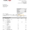Israel HSBC proof of address bank statement template in Word and PDF format