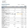 Jordan Commercial Bank statement easy to fill template in Word and PDF format