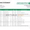 Kuwait Commercial Bank statement easy to fill template in Word and PDF format
