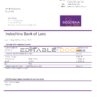 Laos Indochina Bank statement template in Word and PDF format