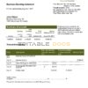 Liberia IB International Bank proof of address statement template in Word and PDF format