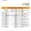 Lithuania Swedbank statement template in Word and PDF format