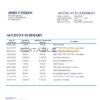 Netherlands Triodos Bank statement easy to fill template in Word and PDF format