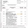 Romania UniCredit Bank statement template in Word and PDF format (2 pages) in Romanian and English languages