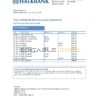 Turkmenistan Halkbank Bank statement easy to fill template in .xls and .pdf file format